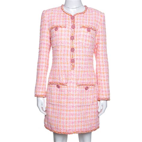 1990 chanel|pink chanel 1990s tweed dress.